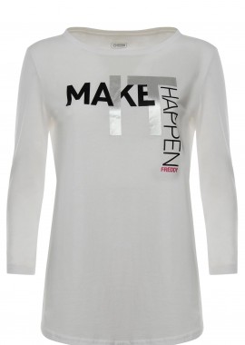Freddy - Μπλούζα Μακρυμάνικη Freddy 3/4 F7-ACF-WT163L02N11-W Γυναικείο