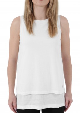 Freddy - Top Freddy 2-In-1 Effect Tank Top In Neppy Jersey With Vintage Effect S8-SLO-WTT64N00-W750 Γυναικείο