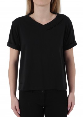 Freddy - Μπλούζα Κοντομάνικη Freddy Cropped Jersey Lurex S8-TPW-WT239L03N01-NL3 Γυναικείο