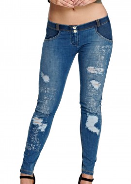 Freddy - Κολάν Freddy Wr.Up. Skinny Regular Rise In Distressed Denim WRUP1RF803-J0Y Γυναικείο