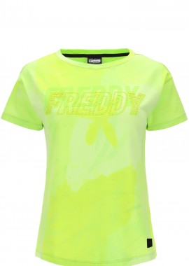 Freddy - Μπλούζα Κοντομάνικη Freddy Mε Λογότυπο Απο Τρουκς S0WFYT1S-FLO7 Γυναικείο