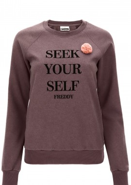 Freddy - Μπλούζα Μακρυμάνικη Freddy Με Διακοσμητικό Pom Pom F0WSLS5-P108 Γυναικείο