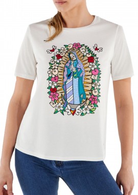 Freddy - Μπλούζα Κοντομάνικη Freddy Our Lady Of Guadalupe S1WBRT1-W Γυναικείο