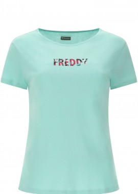 Freddy - Μπλούζα Κοντομάνικη Freddy Με Φλοράλ Στάμπα S2WFTT1-D52 Γυναικείο