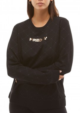 Freddy - Μπλούζα Μακρυμάνικη Freddy Tonal Geometric Print F3WBCS7C-NG13 Γυναικείο