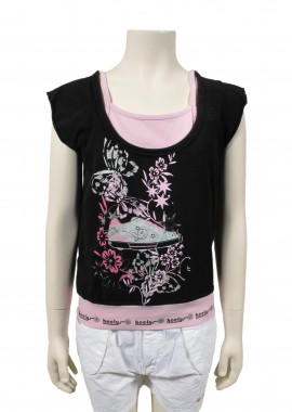 Heelys - Φανελάκι Heelys Printed S9-SS-59-BLK/PNK Κορίτσι
