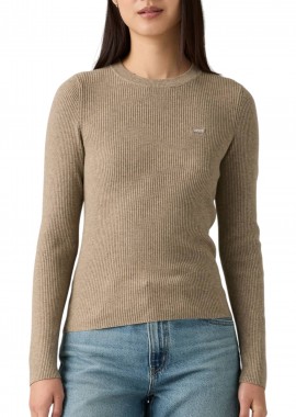 Levi's - Μπλούζα Μακρυμάνικη Levi's Rib Crew Sweater Browns A07190037-37 Γυναικείο
