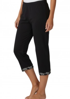 Hanro - Πυτζάμα Hanro Παντελόνι Crop Pant KATHARINE 2674-BLACK Γυναικείο