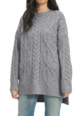 Ugg - Πουλόβερ Ugg Raelee Cable Knit Sweater Long 1133131-GRHE Γυναικείο