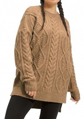 Ugg - Πουλόβερ Ugg Raelee Cable Knit Sweater Long 1133131-CAM Γυναικείο