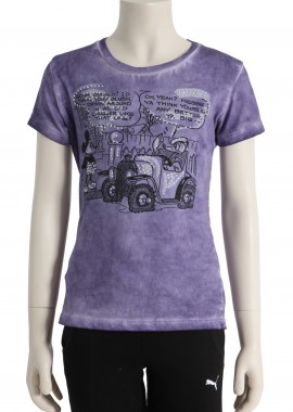 Disney - Μπλούζα Κοντομάνικη Disney Mickey Donald Print NDGT2350-PURPLE Κορίτσι