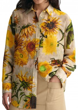 Gant - Πουκάμισο Μακρυμάνικο Gant Rel Cot Silk Sunflower Print 4300205-270 RYE Γυναικείο