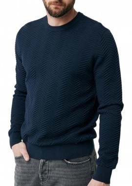 Mexx - Μπλούζα Μακρυμάνικη Mexx Structured Knit Sweater AO0914036M-NAVY Ανδρικό