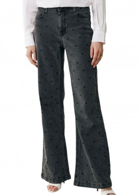 Mexx - Παντελόνι Jean Mexx Kim High Waist Straight BM0510036W-Dark Grey Γυναικείο
