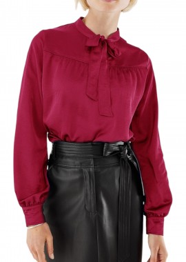 Mexx - Top Mexx Blouse Bowtie GN0413016W-Wine Red Γυναικείο