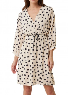 Mexx - Φόρεμα Mexx Fake Wrap All Over Print GN0603033W-Light Sand Γυναικείο