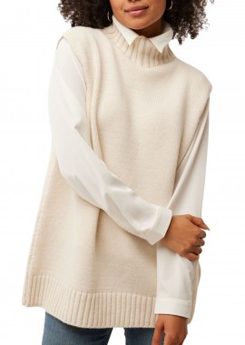 Mexx - Μπλούζα Αμάνικη Mexx Knitted Spencer IC0999026W-ECRU Γυναικείο