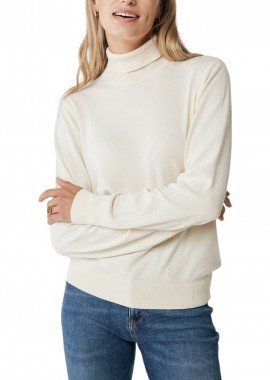 Mexx - Πουλόβερ Mexx Emily Basic Turtle Neck Knit JO0933036W-Pearl White Γυναικείο