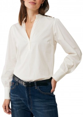 Mexx - Μπλούζα Μακρυμάνικη Mexx Ruffle Detail Blouse MF006102143W-OFF WHITE Γυναικείο