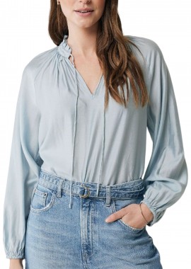 Mexx - Top Mexx Blouse with ruffled collar stand MF006102641W-Lavender Γυναικείο