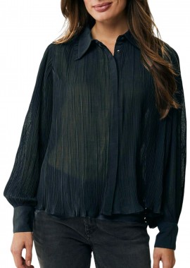 Mexx - Μπλούζα Μακρυμάνικη Mexx Pleated Blouse MF006103443W-DEEP BLACK Γυναικείο