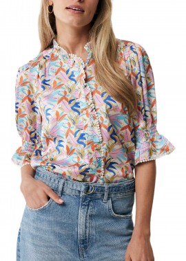 Mexx - Top Mexx Short sleeve blouse with ruffle details MF006104141W-Multicolor Γυναικείο