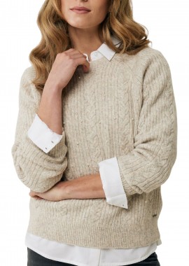 Mexx - Πουλόβερ Mexx Embellished Knit Pullover MF006610843W-OFF WHITE Γυναικείο