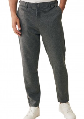 Mexx - Παντελόνι Υφασμάτινο Mexx Jersey pants with drawcord MF007002843M-Anthracite Melee Ανδρικό