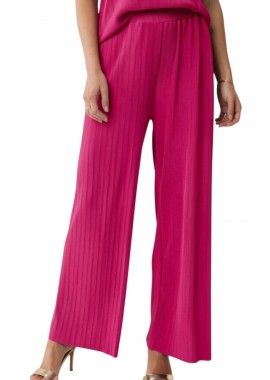 Mexx - Παντελόνι Υφασμάτινο Mexx Elastic Wide Leg Pants MF007006451W-Deep Pink Γυναικείο