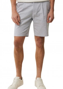 Mexx - Βερμούδα Mexx Striped Linen Blend Shorts MF007301451M-Faded Blue Ανδρικό