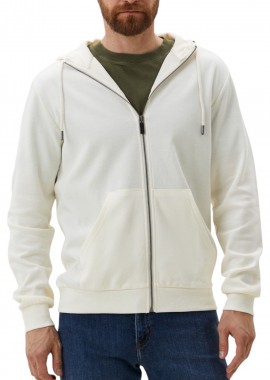 Mexx - Ζακέτα Mexx Structured zip sweater with hood MF007504441M-Off White Ανδρικό