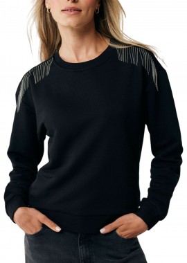 Mexx - Μπλούζα Μακρυμάνικη Mexx Sweat With Chain MF007504643W-DEEP BLACK Γυναικείο