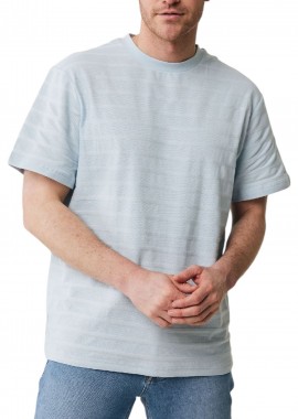 Mexx - Μπλούζα Κοντομάνικη Mexx Pique t-shirt with structured stripes MF007806841M-Sky Blue Ανδρικό