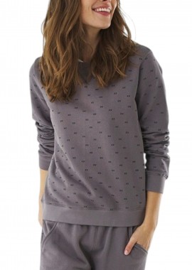 Mexx - Μπλούζα Μακρυμάνικη Mexx Sweater Loungewear NT1804013W-Dark Grey Γυναικείο