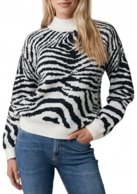 Mexx - Πουλόβερ Mexx Animal Printed With Lurex TH09127036W-Sand Γυναικείο