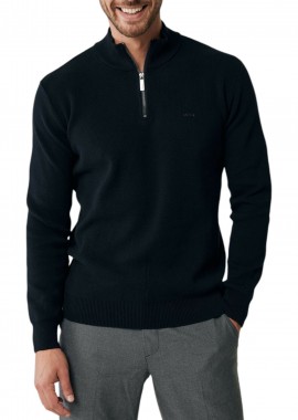 Mexx - Πουλόβερ Mexx Half Zip TH09150036M-Black Ανδρικό