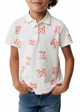 Mexx - Μπλούζα Polo Mexx All Over Print TU1422033B-Off White Αγόρι