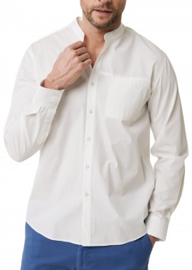 Mexx - Πουκάμισο Μακρυμάνικο Mexx With Mao Collar TU1509033M-Off White Ανδρικό