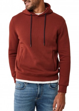 Mexx - Μπλούζα Μακρυμάνικη Mexx Hoodie With Zipper Pocket TU1836026M-Dark Brick Ανδρικό