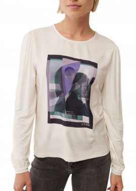 Mexx - Μπλούζα Μακρυμάνικη Mexx Crew Neck With Artwork TU2008026W-Off White Γυναικείο