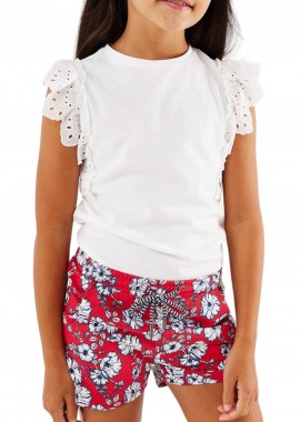 Mexx - Top Mexx Broidery Sleeves TU2041023G-Off white Κορίτσι