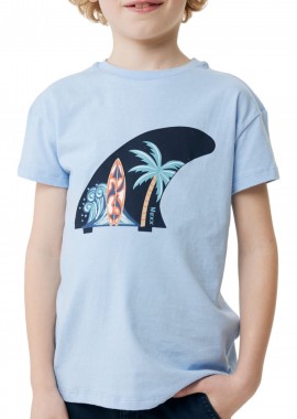 Mexx - Μπλούζα Κοντομάνικη Mexx Dropped Shoulder With Artwork TU2122033B-Light Blue Αγόρι