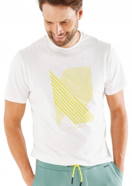 Mexx - Μπλούζα Κοντομάνικη Mexx Crewneck TU2126023M-Off white Ανδρικό