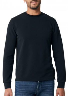 Mexx - Μπλούζα Μακρυμάνικη Mexx With Tilted Ottoman Stripes TU2126036M-Black Ανδρικό