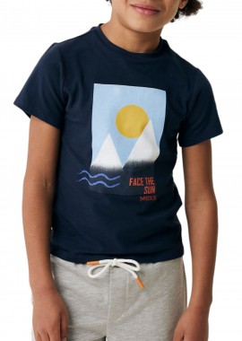 Mexx - Μπλούζα Κοντομάνικη Mexx Stripe With Artwork TU2160033B-Navy Αγόρι
