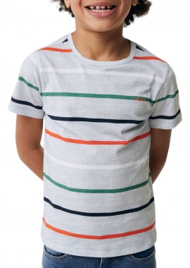 Mexx - Μπλούζα Κοντομάνικη Mexx Striped TU2163033-01B-Grey Melee Αγόρι