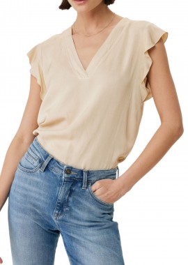 Mexx - Top Mexx V-neck With Butterfly Sleeves WO0441033W-Light Sand Γυναικείο