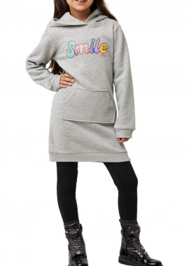 Mexx - Φόρεμα Mexx Hooded Sweat ZN0610026-01G-Grey Melee Κορίτσι