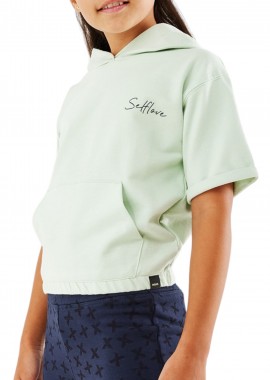 Mexx - Μπλούζα Κοντομάνικη Mexx Cropped Hoody ZN1835023G-Mint Green Κορίτσι