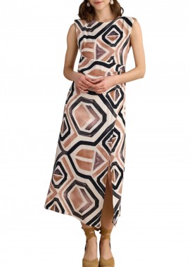 Attrattivo - Φόρεμα Attrattivo Μίντι Εμπριμέ 91354764-MULTICOLOR Γυναικείο